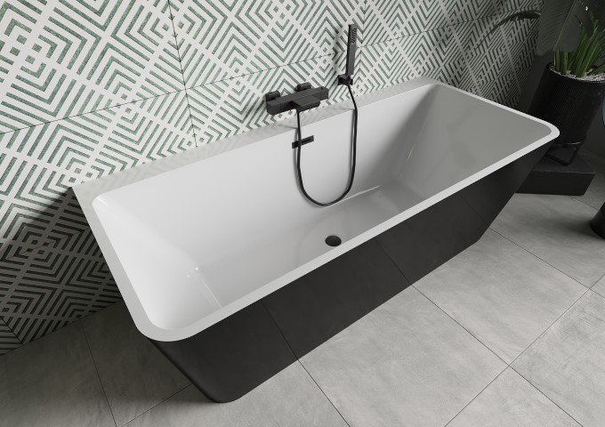 Brīvstāvošas vannas pie sienas 170x80 cm