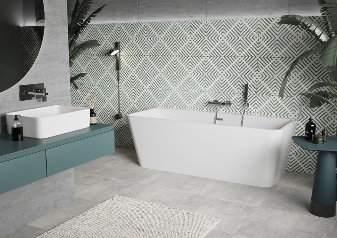 brīvstāvoša pievienotā vanna 170x80 cm