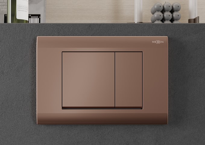 Iebūvētie rāmji WC ar pogu rožu zeltu