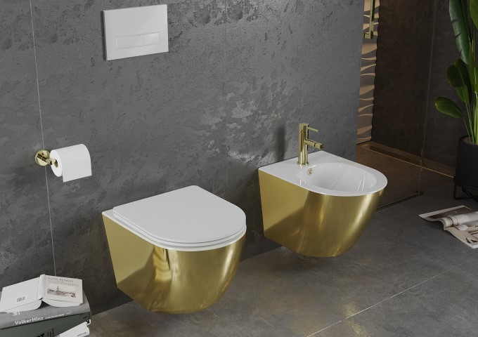 Tualetes papīra turētāji zeltāni