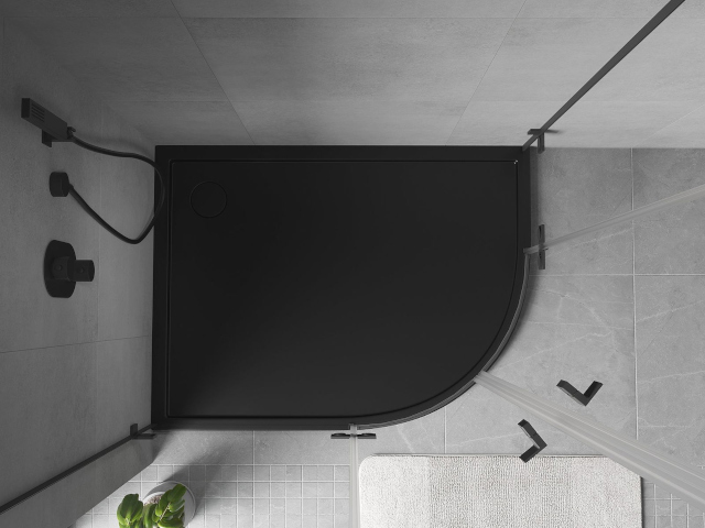 Asimetrisks pusapaļš dušas paliktnis Mexen