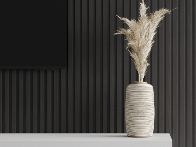 Melnie lamele telpā