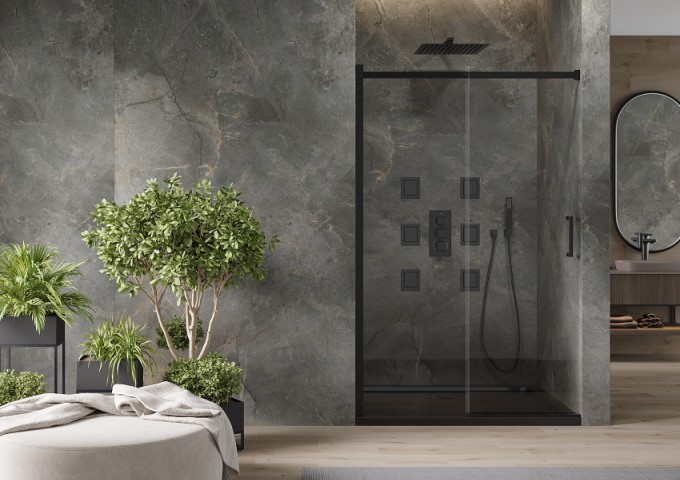 Loft stila dušas durvis