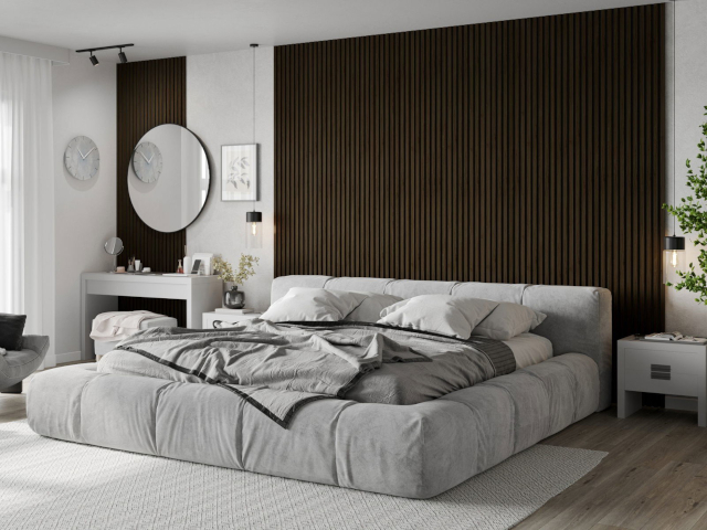 Wenge līstes guļamistabā