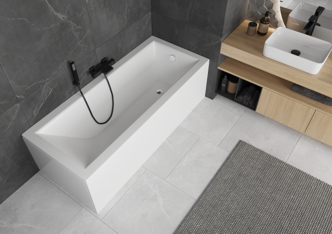 iebūvējama vannas izlēja