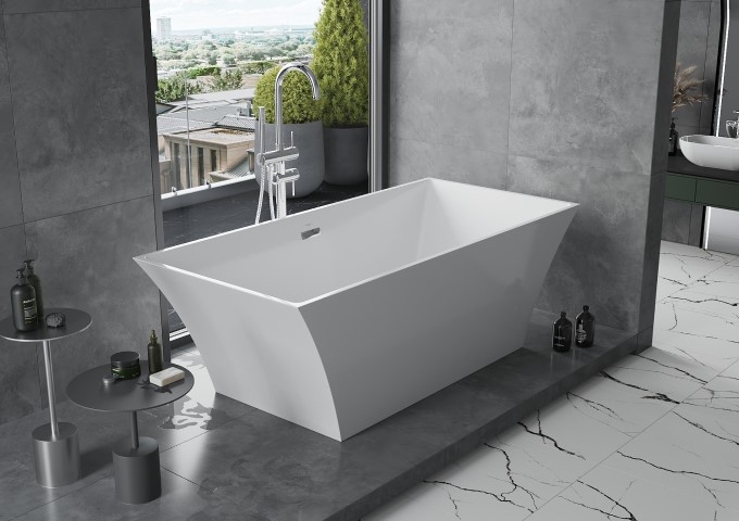 taisnstūrveida brīvi stāvoša vanna