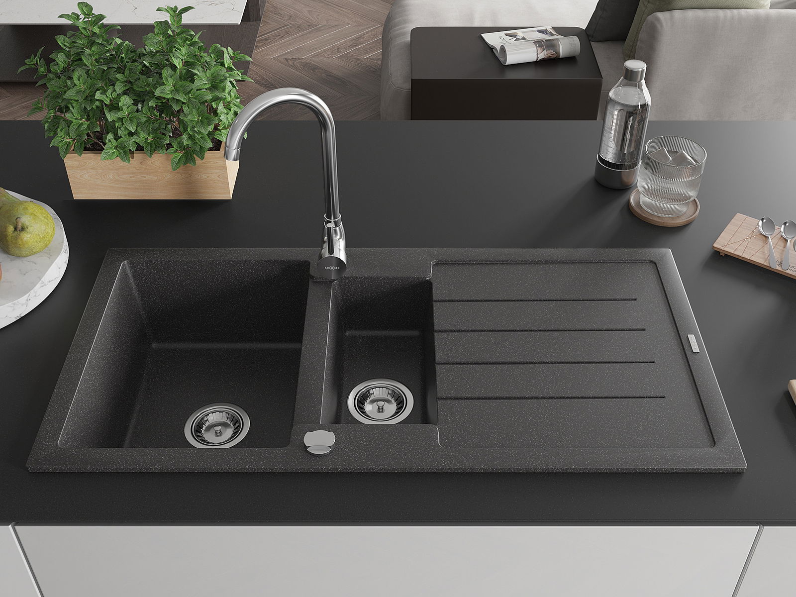 Iebūvējama izlietne galda virsmā