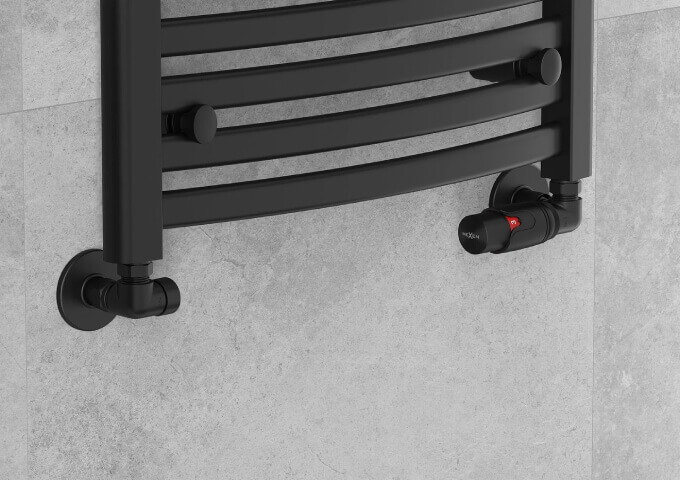 Aksiāls radiatora termostata komplekts