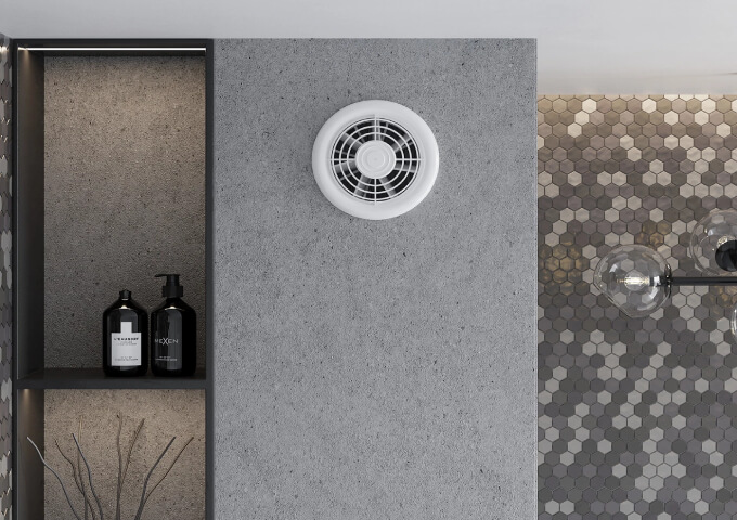 Balts vannas istabas ventilators Mexen