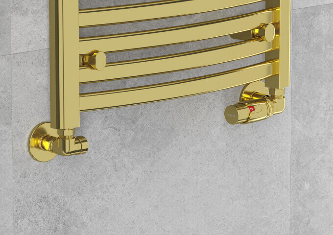 Zelta asiālais radiatoru vārsts