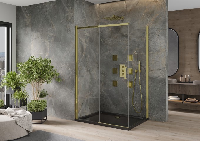 Punktuālie duša komplekti zelta