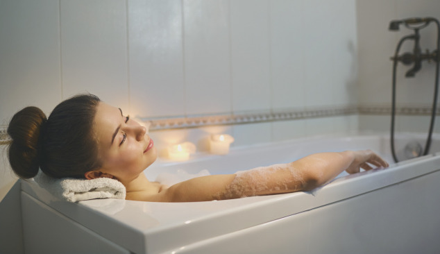 Ideāla vannas istaba tikai ar taisnstūra vannu