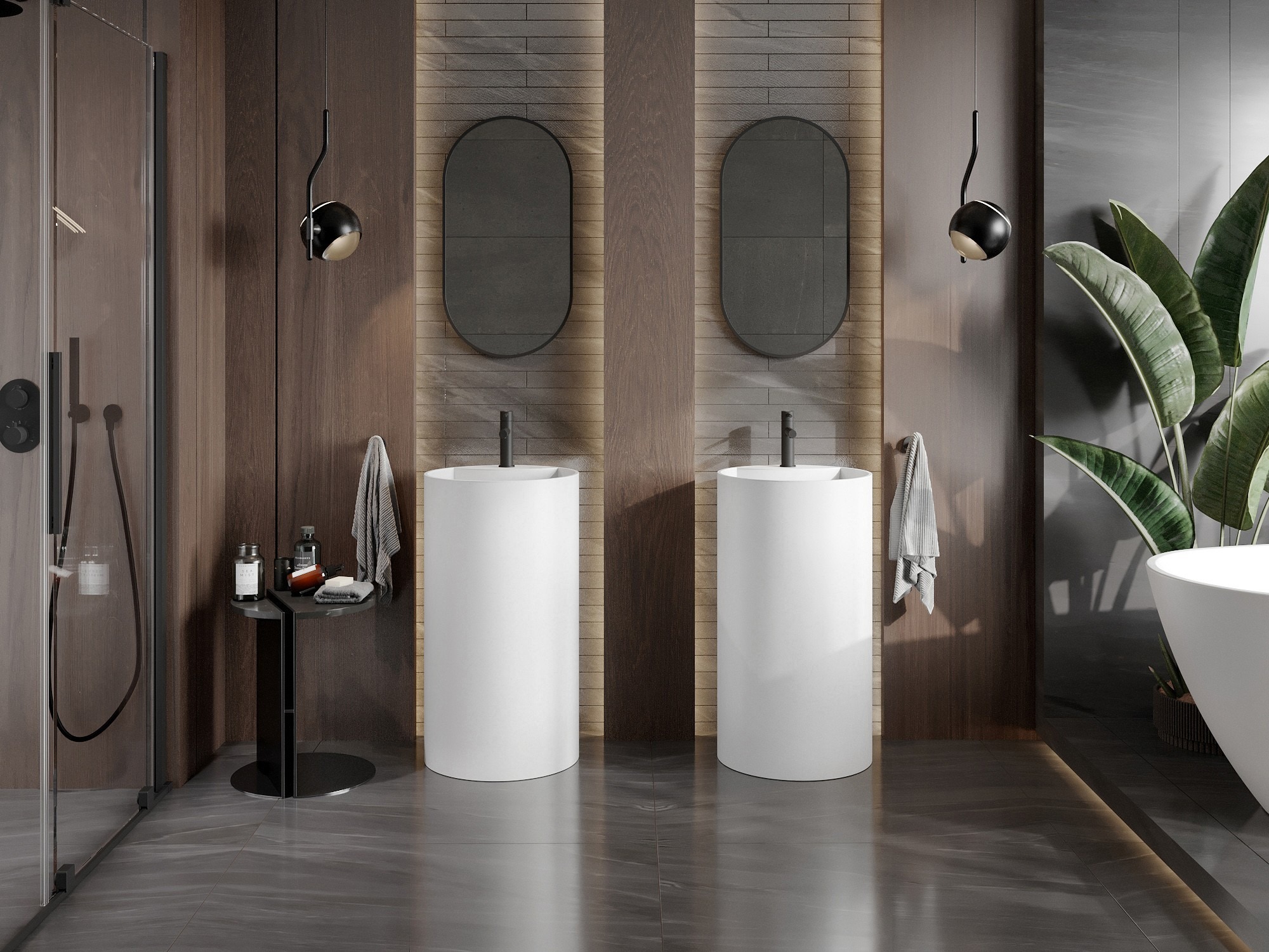 Koka aksesuāri vannas istabai bohēmas stilā