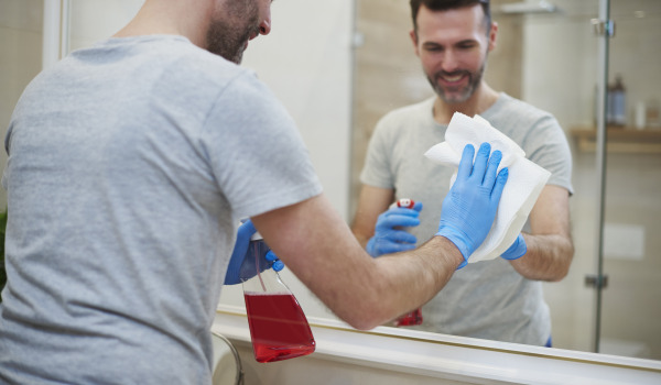 Kā mazgāt stikla plauktu vannas istabā?