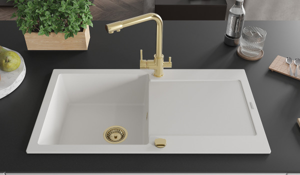 Luksusa zelta virtuves jaucējkrāns