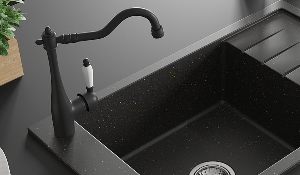 Virtuves izlietnes jaucējkrāns retro stilā