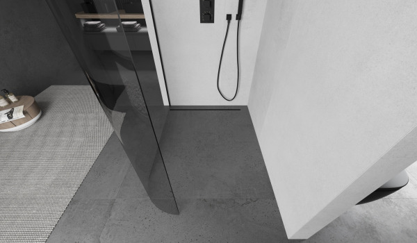 Noapaļota walk-in kabīne